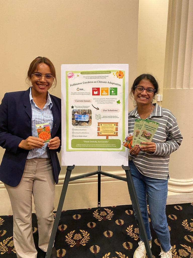 Irene and Cassandra presenting their work at the symposium